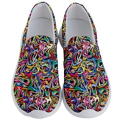 ARTWORK BY PATRICK-COLORFUL-8 Men s Lightweight Slip Ons