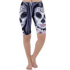 Day Of The Dead Cropped Leggings  by StarvingArtisan