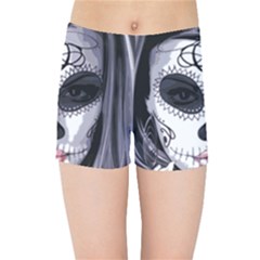 Day Of The Dead Sugar Skull Kids Sports Shorts by StarvingArtisan