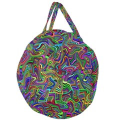 Artwork By Patrick-colorful-9 Giant Round Zipper Tote by ArtworkByPatrick