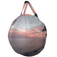 Red Sunset Rincon Puerto Rico Giant Round Zipper Tote
