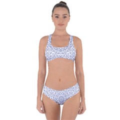 Radial Mandala Ornate Pattern Criss Cross Bikini Set by dflcprints