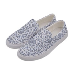 Radial Mandala Ornate Pattern Women s Canvas Slip Ons by dflcprints