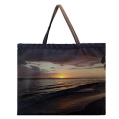 Sunset On Rincon Puerto Rico Zipper Large Tote Bag by StarvingArtisan