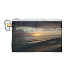 Sunset On Rincon Puerto Rico Canvas Cosmetic Bag (medium) by StarvingArtisan