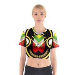 Shield Of The Imperial Iranian Ground Force Cotton Crop Top by abbeyz71