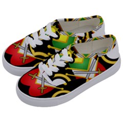 Shield Of The Imperial Iranian Ground Force Kids  Classic Low Top Sneakers by abbeyz71