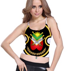 Shield Of The Imperial Iranian Ground Force Spaghetti Strap Bra Top by abbeyz71