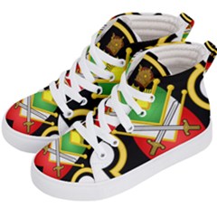 Shield Of The Imperial Iranian Ground Force Kid s Hi-top Skate Sneakers by abbeyz71