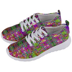 Flower Wall With Wonderful Colors And Bloom Men s Lightweight Sports Shoes by pepitasart