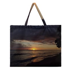 Sunset On Rincon Puerto Rico Zipper Large Tote Bag by StarvingArtisan