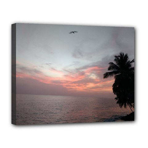 Puerto Rico Sunset Canvas 14  X 11 