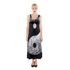 Grunge Yin Yang Sleeveless Maxi Dress by Valentinaart