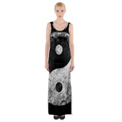 Grunge Yin Yang Maxi Thigh Split Dress