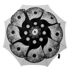 Grunge Yin Yang Hook Handle Umbrellas (large) by Valentinaart