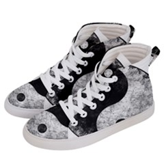 Grunge Yin Yang Men s Hi-top Skate Sneakers by Valentinaart