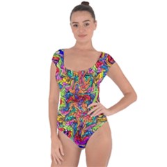 Colorful-12 Short Sleeve Leotard  by ArtworkByPatrick