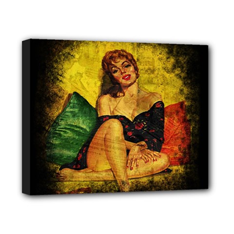 Pin Up Girl  Canvas 10  X 8  by Valentinaart
