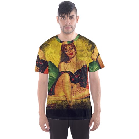 Pin Up Girl  Men s Sports Mesh Tee by Valentinaart