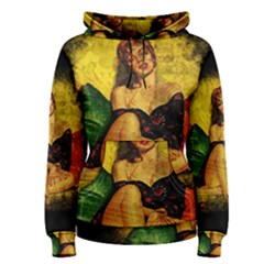 Pin Up Girl  Women s Pullover Hoodie by Valentinaart