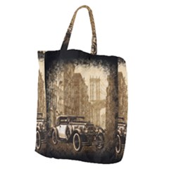 Vintage Old Car Giant Grocery Zipper Tote by Valentinaart