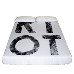 Riot Fitted Sheet (queen Size) by Valentinaart