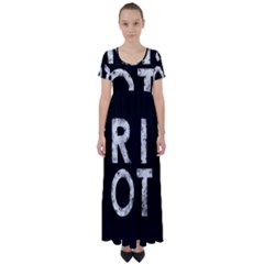 Riot High Waist Short Sleeve Maxi Dress by Valentinaart