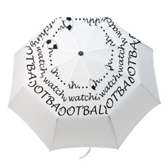 Football Fan  Folding Umbrellas by Valentinaart