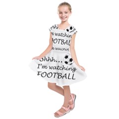 Football Fan  Kids  Short Sleeve Dress by Valentinaart