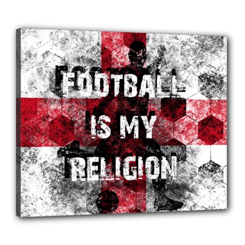 Football Is My Religion Canvas 24  X 20  by Valentinaart