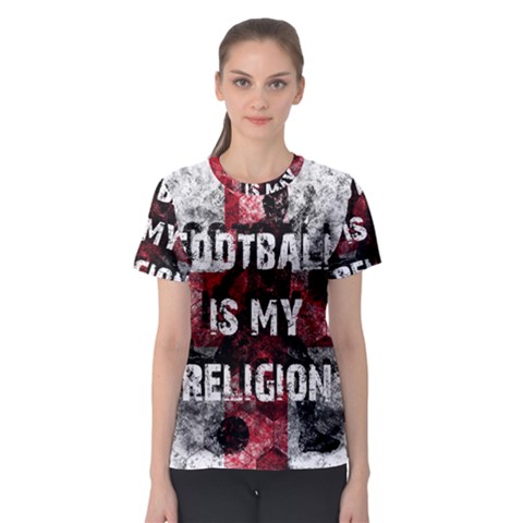 Football Is My Religion Women s Sport Mesh Tee by Valentinaart