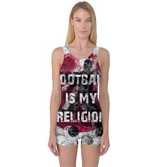 Football is my religion One Piece Boyleg Swimsuit