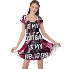 Football is my religion Cap Sleeve Dress