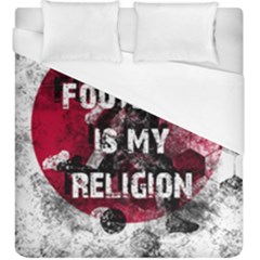 Football is my religion Duvet Cover (King Size)