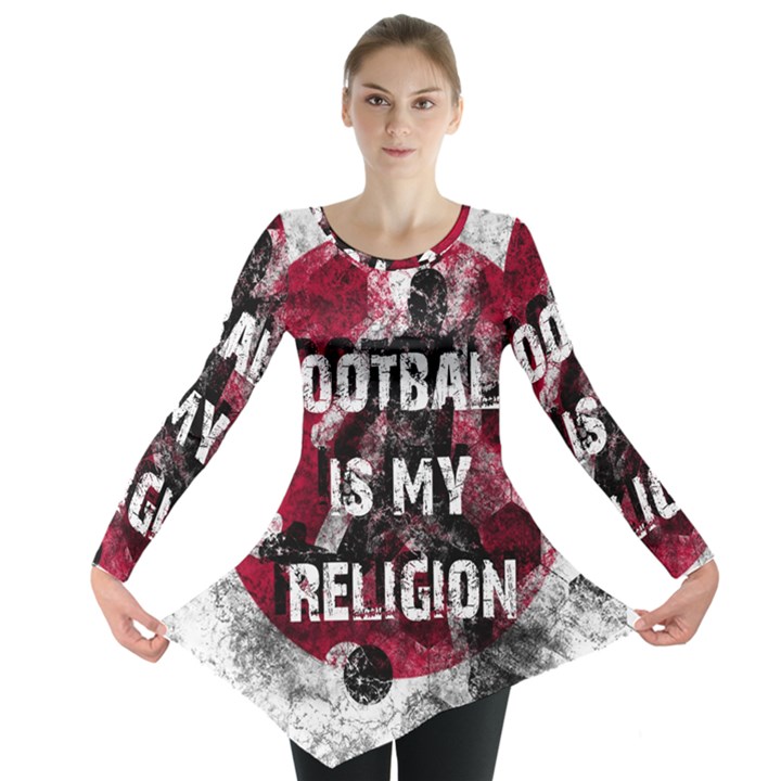 Football is my religion Long Sleeve Tunic 