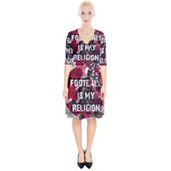 Football is my religion Wrap Up Cocktail Dress