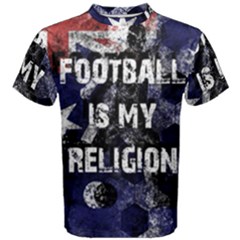 Football Is My Religion Men s Cotton Tee by Valentinaart