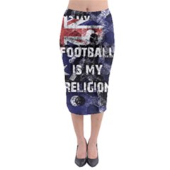 Football Is My Religion Midi Pencil Skirt by Valentinaart