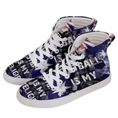 Football Is My Religion Men s Hi-top Skate Sneakers by Valentinaart