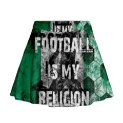 Football Is My Religion Mini Flare Skirt by Valentinaart
