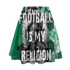 Football Is My Religion High Waist Skirt by Valentinaart