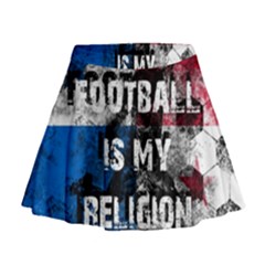 Football Is My Religion Mini Flare Skirt by Valentinaart