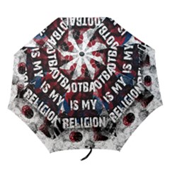 Football Is My Religion Folding Umbrellas by Valentinaart