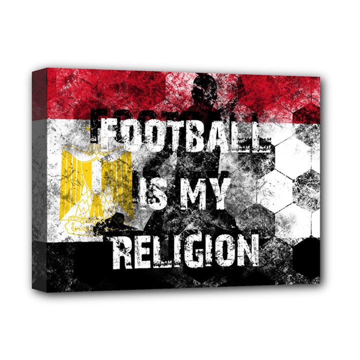 Football is my religion Deluxe Canvas 16  x 12  