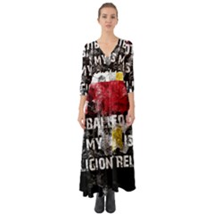 Football Is My Religion Button Up Boho Maxi Dress by Valentinaart