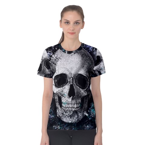 Skull Women s Cotton Tee by Valentinaart