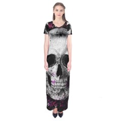 Skull Short Sleeve Maxi Dress by Valentinaart