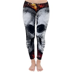 Skull Classic Winter Leggings by Valentinaart