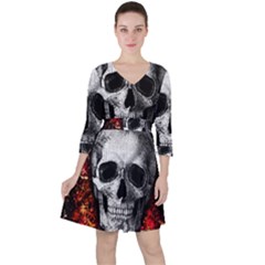 Skull Ruffle Dress by Valentinaart