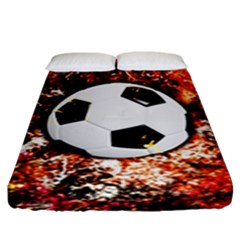 Football  Fitted Sheet (king Size) by Valentinaart